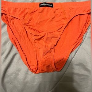 Men’s Orange Briefs - Comfortable Support